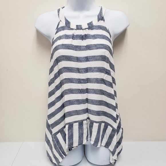 Monteau Tops - Monteau Los Angeles Womens Sleeveless Striped Top Size Large
